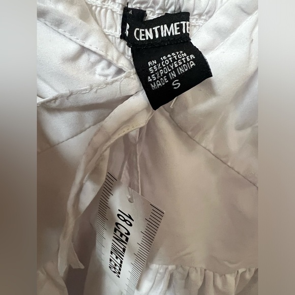 18 Centimeters Dress Babydoll Bubble with Poof Sleeve White S - Picture 3 of 3